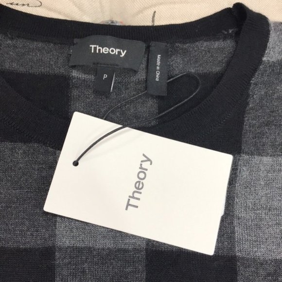 🎁 Theory Plaid Silk Blend Sweater - Picture 5 of 7